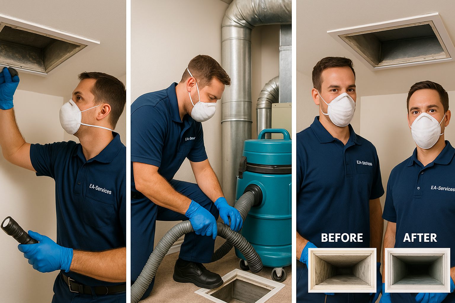 Professional air duct cleaning process in Albuquerque